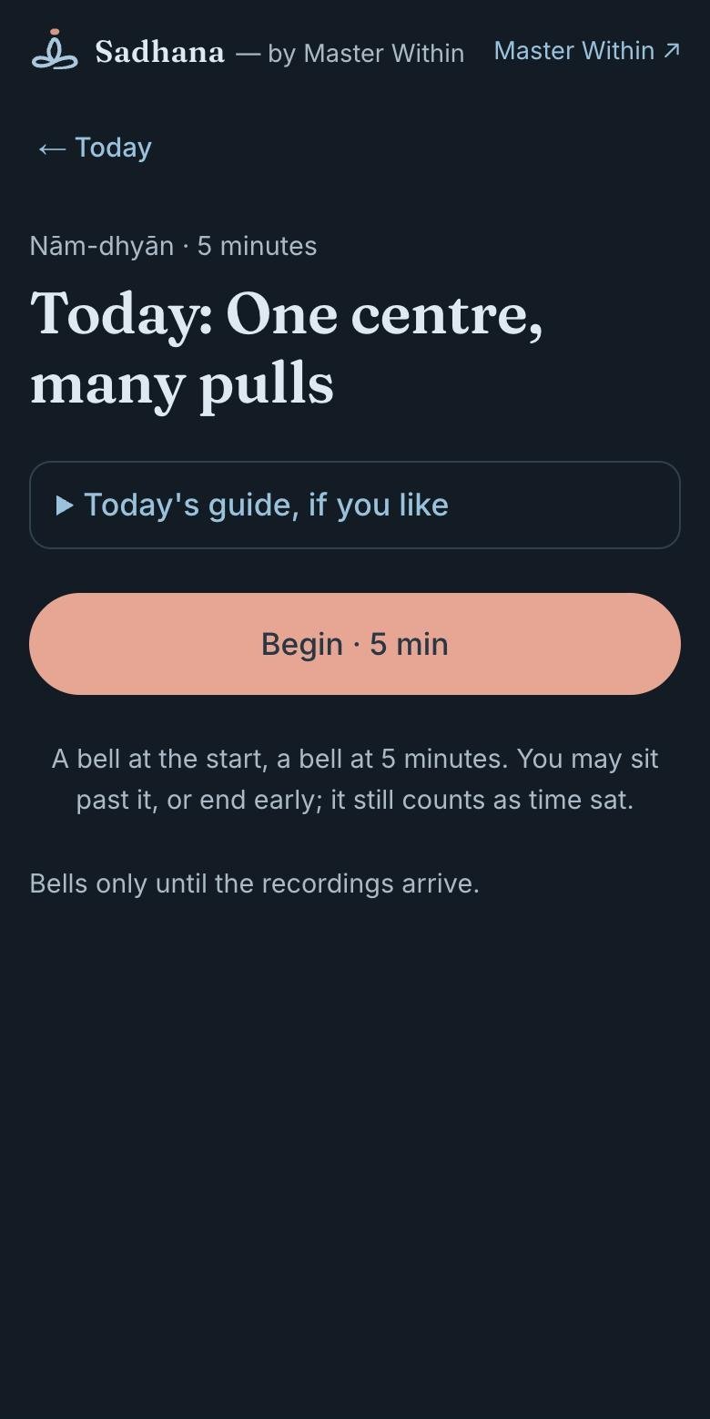 The sitting, with a bell