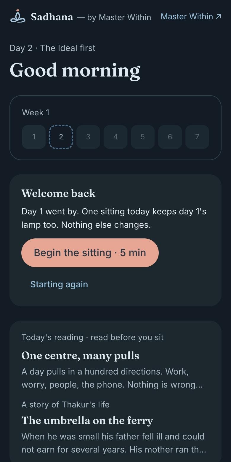 Today: the day’s reading and the sitting